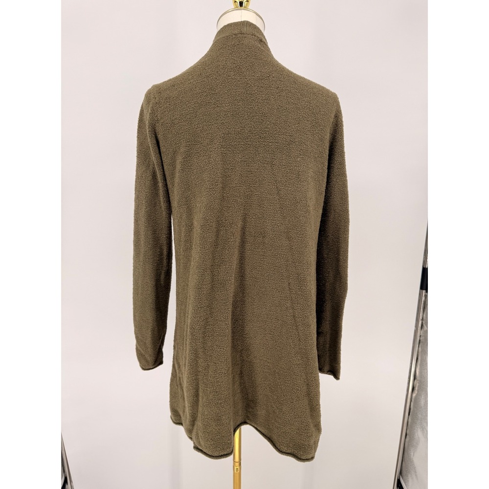 Barefoot Dreams CozyChic Lite Cardigan Olive Green‎ Open Front Pockets M - Picture 6 of 8